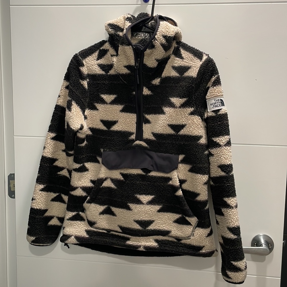 The North Face Jacket Womens Campshire Sherpa Fleece 1/4 Zip Pullover Hoodie - Picture 4 of 5